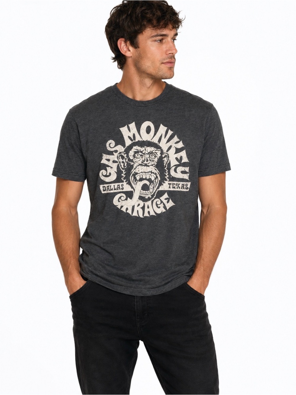Gas Monkey Garage Tee - Dark Gray - M